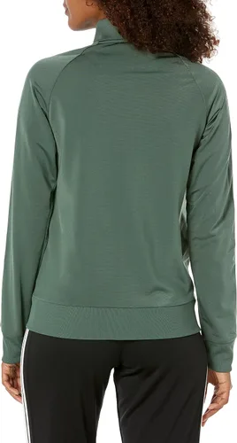 Vista 2 de adidas Essentials - Chaqueta deportiva de 3 rayas para mujer, Green Oxide White