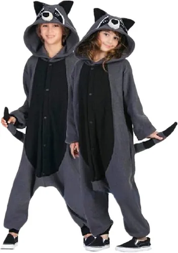 Vista 2 de WOTOGOLD Disfraz de cosplay de animales, mapache unisex para adultos