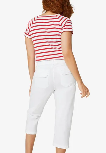 Vista 3 de Ellos Pantalones capri con costuras de talla grande para mujer