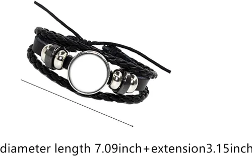 Vista 3 de Twin Six Michael Myrs It PenyWis Jason - Pulsera de piel con dije de máscara de terror, Halloween, regalo para mujeres, hombres, niñas y niños