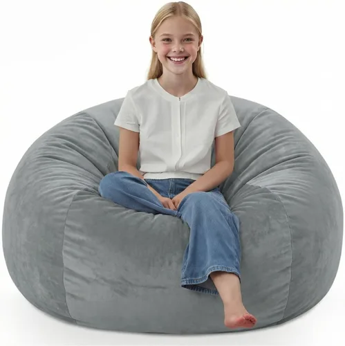 Vista 53 de Silla de Puf de 2 pies, Sillas de Puf Cómodas con Relleno de Espuma Viscoelástica, Sofá de Puf Esponjoso con Cubierta de Terciopelo Holandés, Sillas