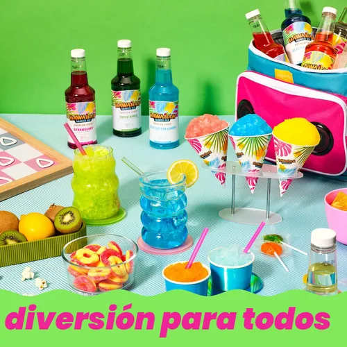 Vista 7 de Jarabe de Ahijado Helado Hawaiian Shaved Ice, Tamaño Pinta, Sabor Sangre de Tigre, Ideal para Raspaditas, Soda Italiana, Paletas, No Necesita