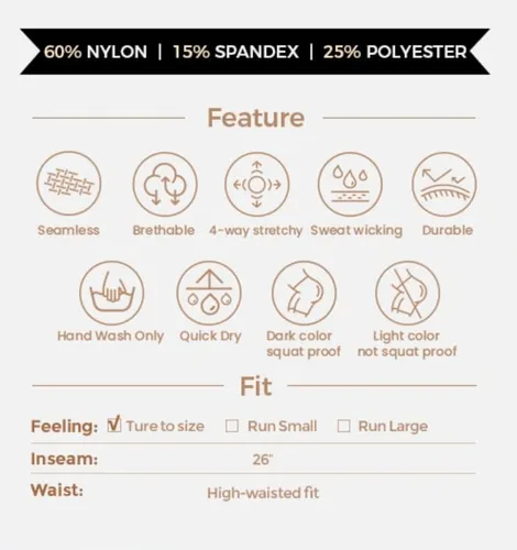 Vista 6 de Aoxjox Leggings sin costuras para mujer, con levantamiento de glúteos, cintura alta, pantalones de yoga para entrenamiento