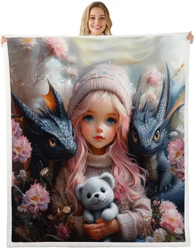 Vista 23 de Manfei Manta Kawaii con estampado de gato estrellado para niños y niñas, decoración de habitación de niños y niñas, manta negra Kawaii animal