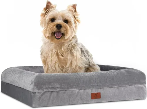 Vista 25 de Cama ortopédica grande para perros, cama impermeable para perros con funda extraíble, sofá suave para mascotas con 4 lados extraíbles y base