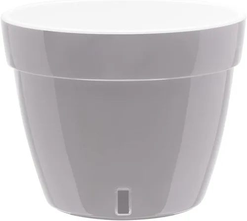 Vista 17 de Gardenera ASTI - Maceta de autoriego de 7.1 pulgadas en color negro-dorado/negro, maceta moderna con indicador de nivel de agua para todas
