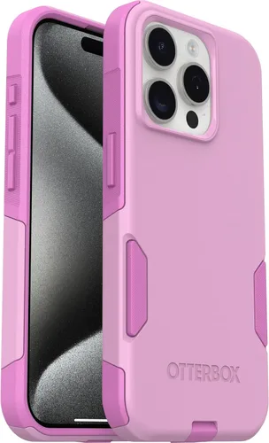 Vista 9 de OtterBox Funda para iPhone 15 Pro (Only) Commuter Series, negra, delgada y resistente, apta para bolsillo, con protección de puerto