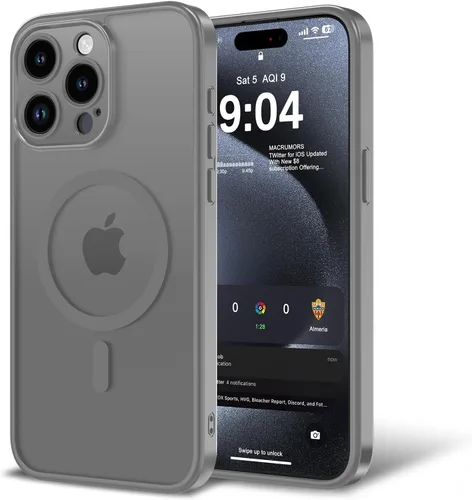 Vista 105 de Funda para iPhone 11 con protector de pantalla, compatible con MagSafe, ultra delgada, translúcida, mate, a prueba de golpes, color negro