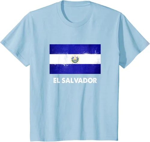 Vista 11 de Camiseta de la bandera de El Salvador Camiseta salvadoreña