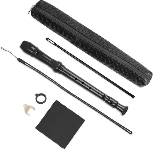 Vista 34 de Flauta para principiantes, niños y adultos, 8 agujeros, soprano, flauta de música con varilla de limpieza y funda de cuero para estudiantes