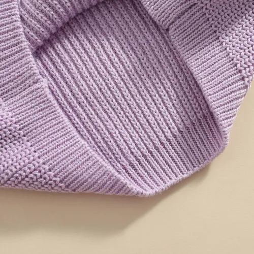 Vista 6 de Karwuiio Suéter de punto para bebé, niña, niño, cuello redondo, manga larga, sudadera para otoño e invierno