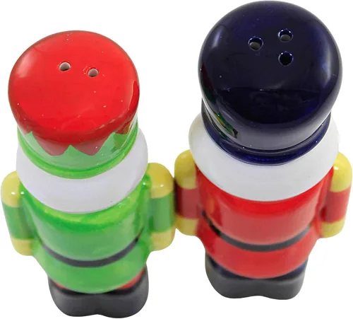 Vista 3 de Transpac Nutcracker Soldiers - Juego de salero y pimentero