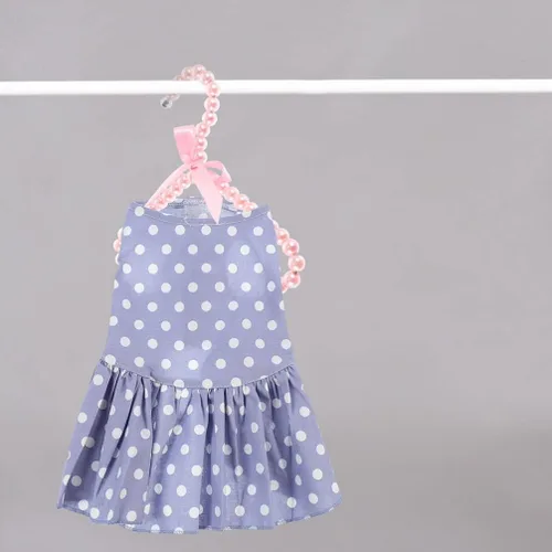 Vista 2 de Toddmomy Perchas para bebés, 5 piezas de perlas, perchas para ropa con cuentas, perchas para ropa de vestir y pantalones, perchas para armario