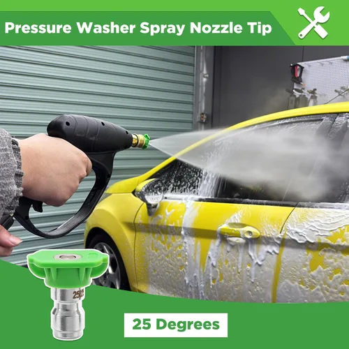 Vista 6 de Pressure Washer Tips, Power Washer Soap Nozzles 65 Degree Black, Pressure Washer Nozzle 7 Pack, 1/4 Inch Quick Connector, 4000 PSI