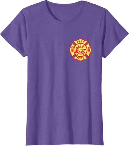 Vista 20 de Camiseta con logotipo de bomberos con símbolo de bombero, Negro