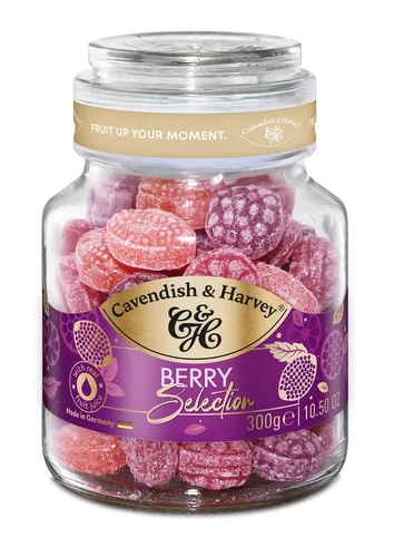 Vista 2 de Cavendish & Harvey Gotas de caramelo duro de frutas mixtas, latas de 1.75 onzas, paquete de 7