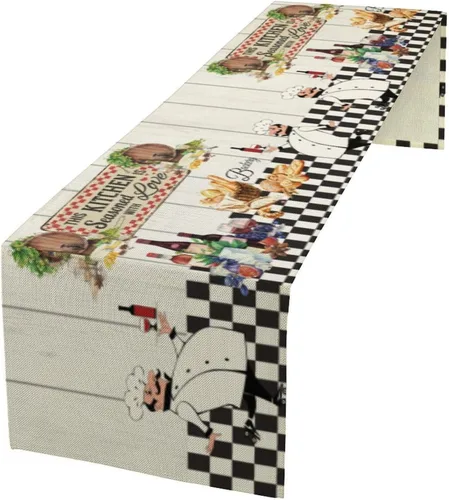 Vista 27 de Camino de mesa de mariposa, acuarela púrpura con mariposas de ensueño, camino de mesa para el hogar, interior, exterior, cocina, fiesta, decoración