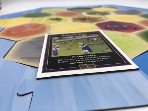 Vista 5 de La tarjeta de turno más larga compatible con las expansiones de Catan Colonos de Catan, Seafarers, Cities and Knights y Catan