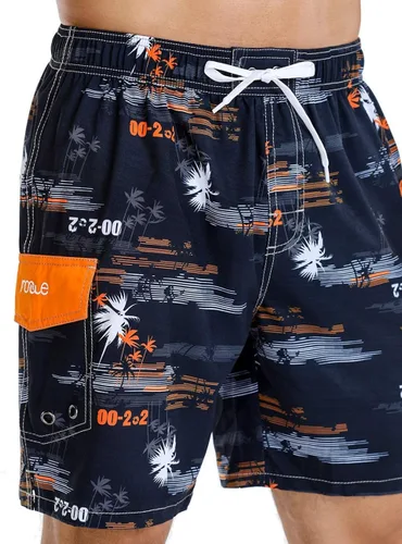 Vista 5 de Nonwe Shorts de baño suaves de secado rápido para hombre, ajuste relajado, con dibujo