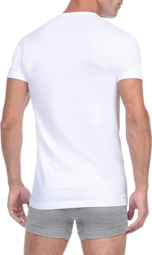Vista 4 de 2(X)IST Camiseta de algodón esencial ajustada con cuello redondo para hombre, paquete de 3