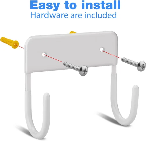 Vista 4 de Soporte de pared para tabla de planchar para cuarto de lavado, color blanco
