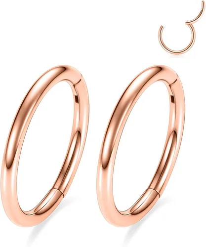 Vista 21 de GAGABODY 2 piercings para la nariz, calibre 20G, 18G, 16G, 14G, 12G, 10G, 8G, acero quirúrgico, tabique, cartílago, hélice, trago, concha, daith