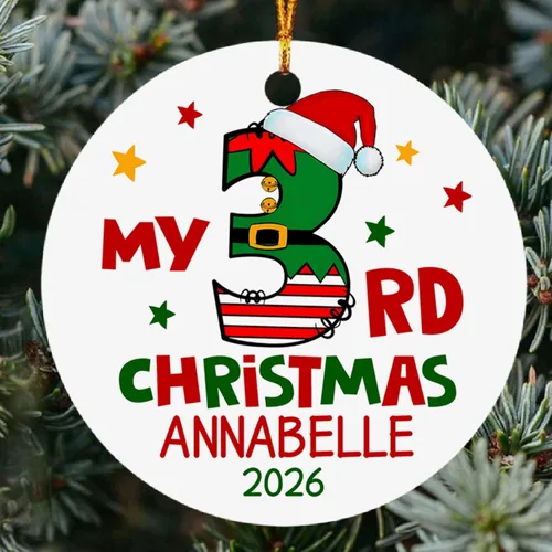 Vista 22 de Recuerdo personalizado para el segundo aniversario del señor y la fecha para pareja, adorno de aniversario de boda, decoración de árbol de Navidad