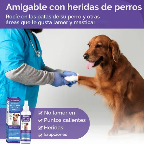 Vista 5 de WEALLIN Spray antimasticable para perros, 6.76 onzas líquidas, espray de manzana amarga para perros, aerosol disuasorio para perros, detiene