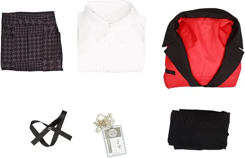 Vista 7 de Womens Kakegurui Cosplay Costume Yumeko Jabami Outfit Uniform Skirt Suit Full Set
