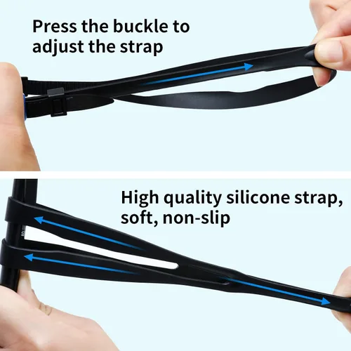 Vista 6 de Body+ Gafas de natación para miopes, gafas de natación con lentes ópticas con espejo/sin espejo para miopía, antivaho para hombres y mujeres adultos