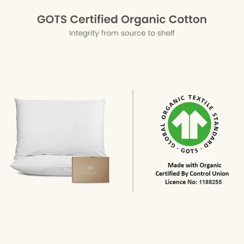 Vista 7 de Bioweaves Fundas protectoras de almohada impermeables de punto de jersey de algodón orgánico con cierre de cremallera – Funda de almohada suave
