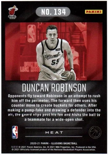 Vista 2 de Duncan Robinson Panini Illusions Collectible Basketball Card - 2021 Panini Illusions Basketball Card #134 (Heat) Free Shipping & Tracking