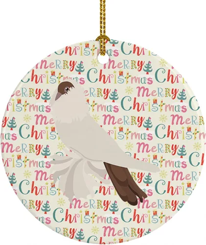 Vista 73 de Caroline's Treasures Adorno de cerámica de avestruz común para árbol de Navidad, decoración colgante para el hogar, Navidad, vacaciones, fiesta