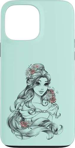 Vista 23 de iPhone 16 Disney Beauty & The Beast Floral Belle Sketch Case