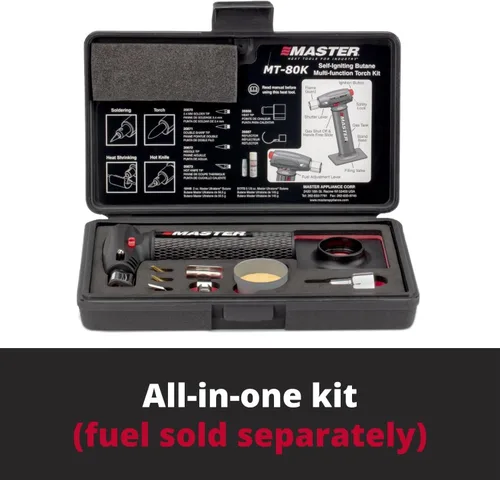 Vista 7 de Master Appliance MT-80K Kit de micro antorcha de butano [antorcha de butano, herramienta de calor sin llama, soldador y cuchillo caliente] de mano