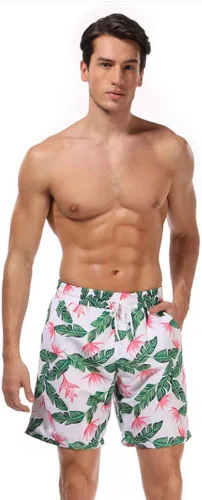 Vista 2 de Conjunto de 2 piezas de traje de baño a juego para parejas de plantas tropicales verdes