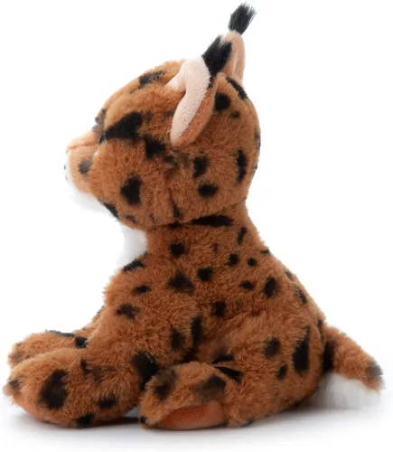 Vista 4 de The Petting Zoo Peluche Bobcat, regalos para niños, animales salvajes del zoológico Onez, juguete de peluche Bobcat de 9 pulgadas