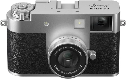 Vista 3 de FUJIFILM X Half Premium - Cámara digital compacta (plateado) con impresora Fuji Link 3 para smartphone (rosa rosa) + película Instax Mini + tarjeta