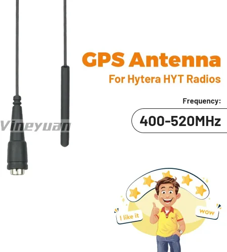 Vista 5 de Antena GPS UHF 400-520 Mhz para radios digitales Hytera HYT PD-660 PD-680 - 2
