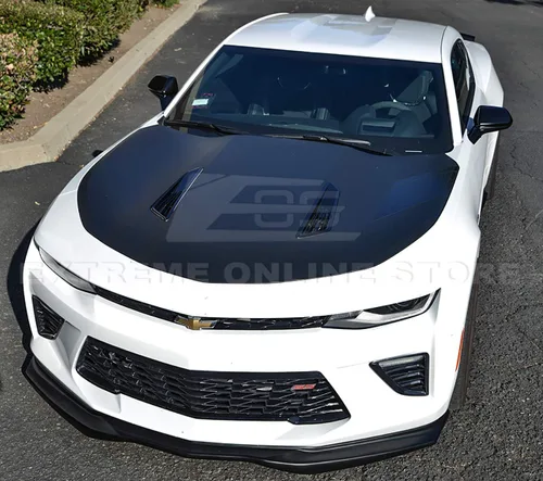 Vista 2 de Repuesto para modelos Chevrolet Camaro SS 2016 actuales Divisor de labio inferior para parachoques delantero adicional estilo T6