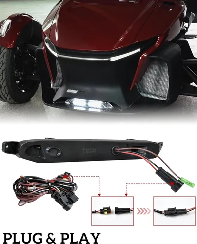 Vista 4 de SAUTVS luces LED para señal de giro delantera, luces de circulación diurna DRL, lámparas auxiliares de acento con luces intermitentes amarillas