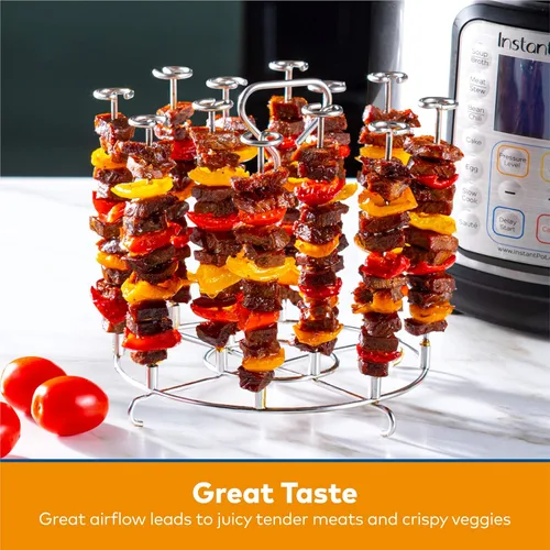 Vista 2 de Goldlion Soporte de brocheta compatible con Instant Pot 6 cuartos de galón accesorios para freidora de aire con tapa crujiente