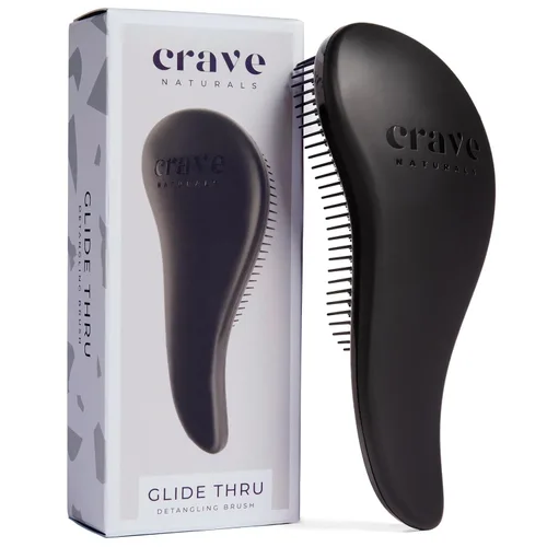Vista 27 de Crave Naturals, Cepillo Desenredarte Deslizante para Resultados Definitivos, Niños y Adultos, Uso como Peine o Cepillo para Cabello, Color Negro