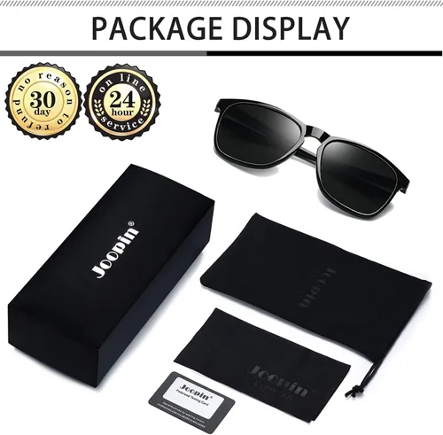 Vista 6 de Joopin Lentes de sol polarizados grandes y cuadrados para hombres, lentes de sol grandes de moda para mujer, protección UV, lentes de sol unisex