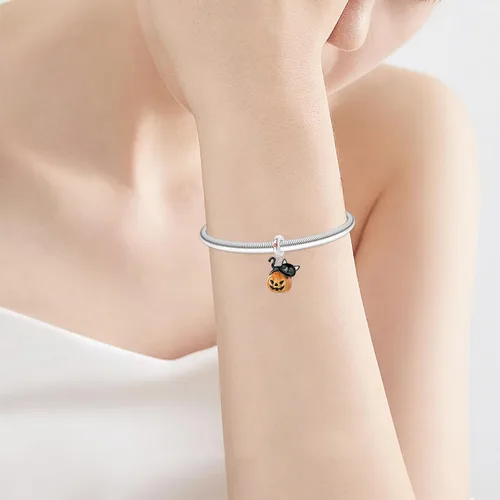 Vista 150 de Dije de girasol con diseño de estrella y luna y elefante para pulsera, collar de plata de ley 925, dijes de corazón de amor para mujer, regalo