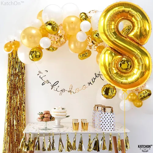 Vista 1059 de KatchOn Globo negro del número 1 de 40 pulgadas, globo de feliz cumpleaños Large Mylar Number One Balloon for 1st Birthday Decorations, Foil