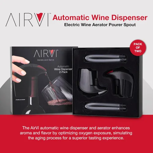 Vista 2 de Dispensador automático de vino, boquilla y decantador aireador eléctrico, manos libres, sin derrames, sin goteo, mejora el aroma y el sabor, regalos