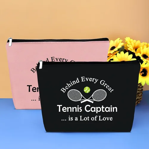 Vista 7 de Mikela Regalos de capitán de tenis para mujer, Negro y rosado
