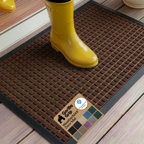 Vista 11 de Gorilla Grip - Tapete WeatherMax todo terreno 100% impermeable, caucho natural, resistente a manchas y decoloración, interior y exterior, fácil