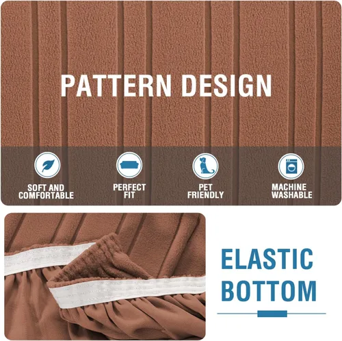 Vista 6 de H.VERSAILTEX Fundas de Loveseat de Alta Elasticidad, Funda de Sofá de 1 Pieza Antideslizante con Parte Inferior Elástica, Fundas de Sofá Gruesas